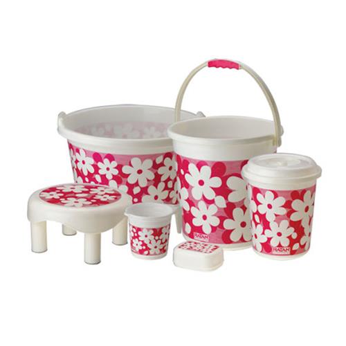 RATAN BATHROOM SET 6PCS